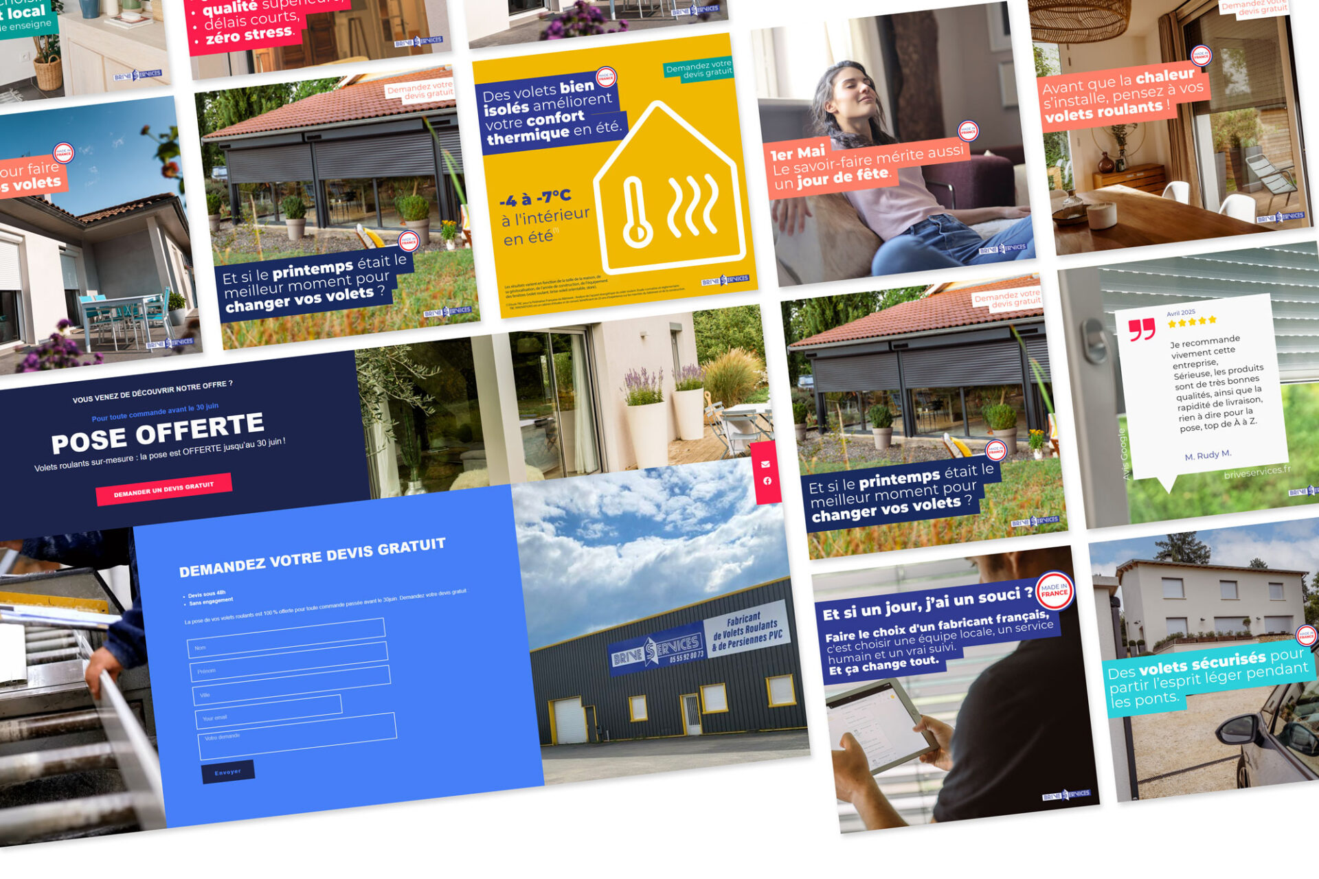 Gabarits Canva cr&eacute;&eacute;s pour Brive Services par Chouette Id&eacute;e.