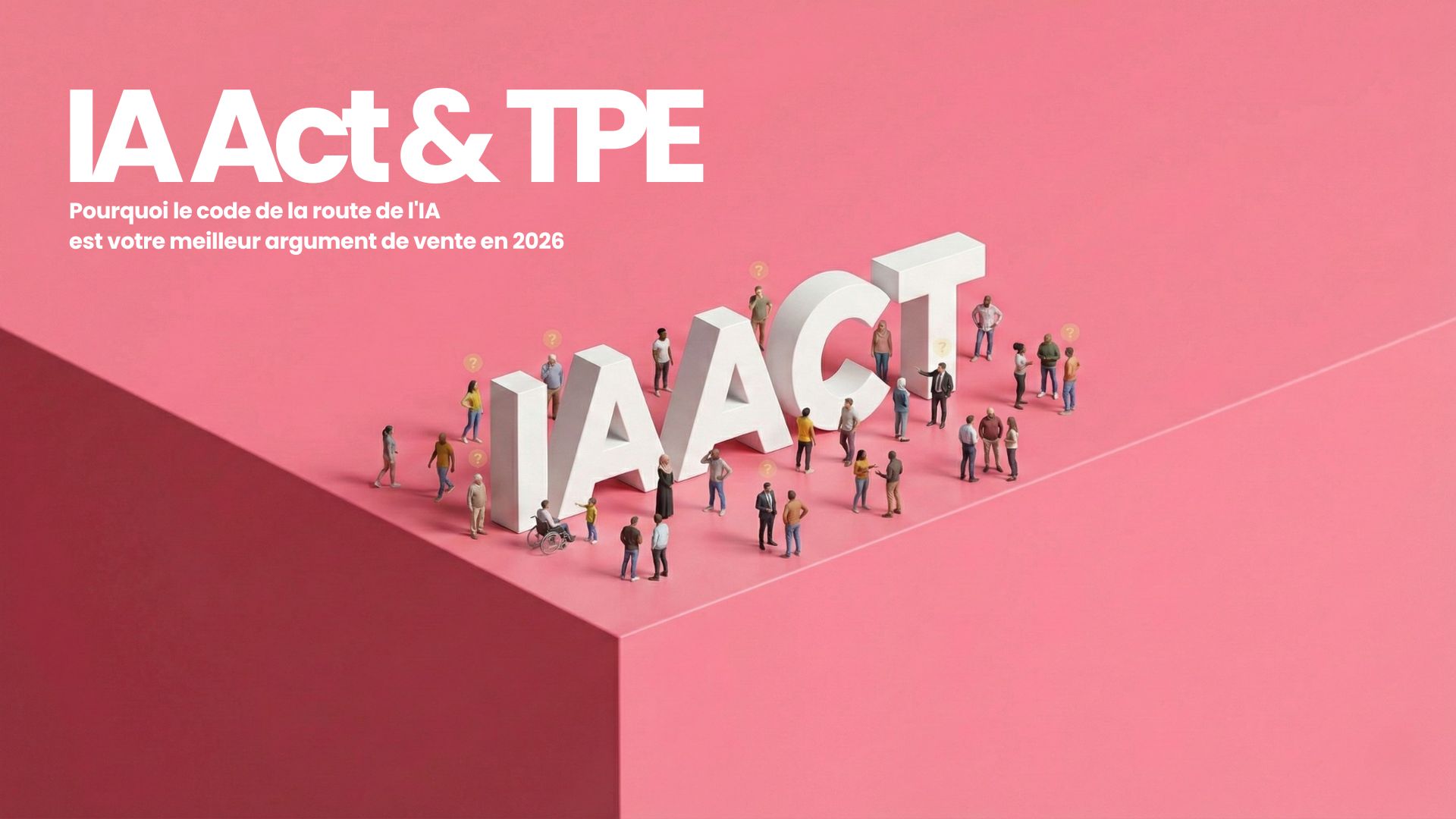 Personnages autour du texte IA Act